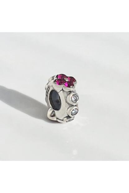 Triaboz Pandora Bileklik Uyumlu Pembe Cicekli Durdurucu Charm Trendyol