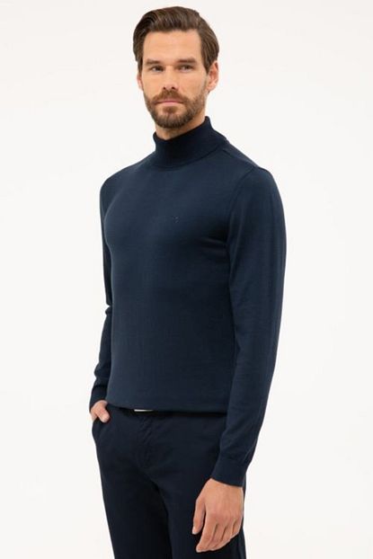 Pierre Cardin Erkek Lacivert Bogazli Kazak Trendyol