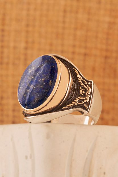 Takidepo Lapis Lazuli Tasli Gumus Erkek Yuzuk Trendyol