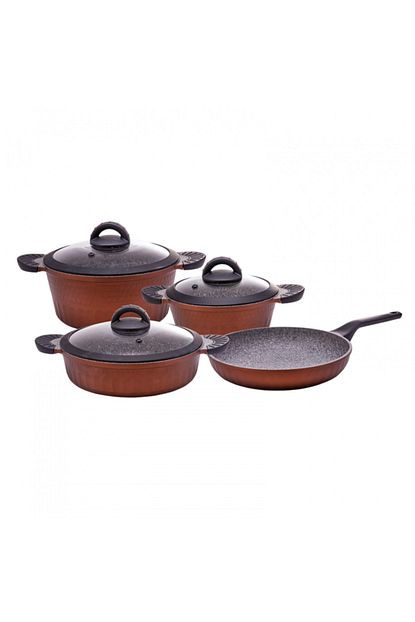 Emsan Diamente Hard Stone Ultra 7 Piece Cookware Set Emsan Ad 1 Emsan Diamente Hard Stone Ultra 7 P Cookware Set Cookware Set Best Cookware Set Nonstick