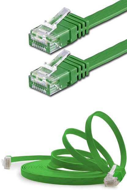 Pacific Yesil Cat6 Yassi Ethernet Network Kablosu 15 M Trendyol