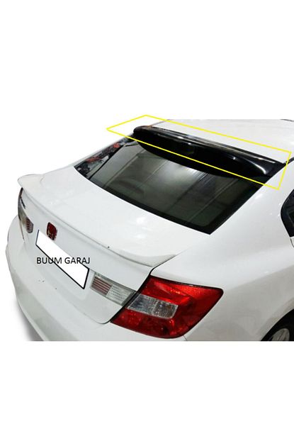 bmw honda civic fd6 civic cam ustu spoiler ruzgarlik parlak siyah plastik piano black boyali fiyati yorumlari trendyol