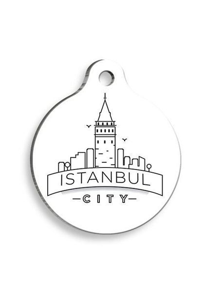 Dalis Pet Tag Art Galata Kulesi 2 Yuvarlak Kedi Ve Kopek Kunyesi Trendyol