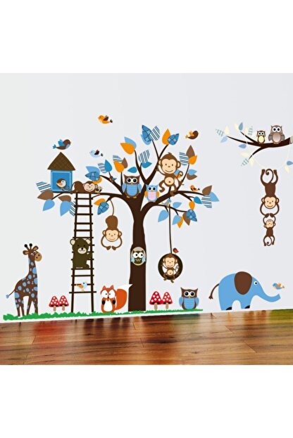 Crystal Kids Cocuk Ve Bebek Odasi Duvar Dekoru Orman Hayvanlari Xl Duvar Sticker Fiyati Yorumlari Trendyol