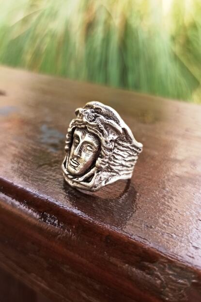 Namaste Antik Gumus Kaplama Medusa Sekilli Ayarlanabilir Erkek Yuzuk Trendyol