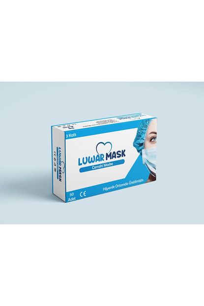 Luwarmask 100 Adet Melt Blown Lu Genis Lastikli Burun Telli 3 Katli Cerrahi Maske Fiyati Yorumlari Trendyol