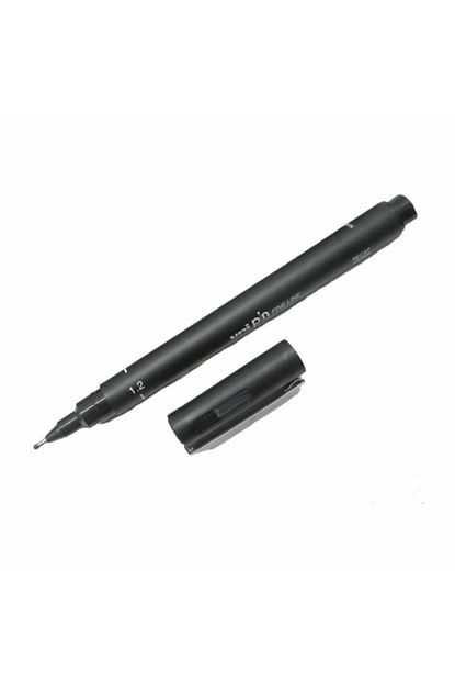 cizim kalemi akrilik uclu fine line pin 1 2 mm siyah pin 12 200 12 li paket