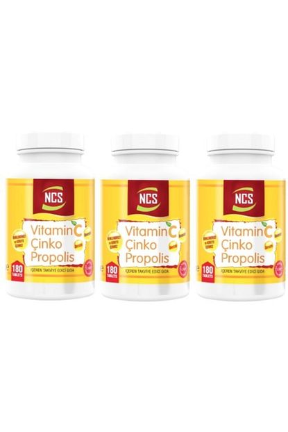 vitamin c cinko propolis 180 tablet x 3 adet vitamin d