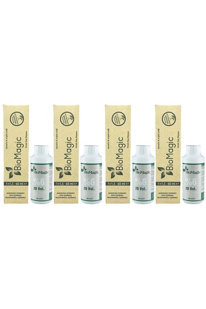 Biomagic Organik Amonyaksiz Sac Boyasi Koyu Kumral Kizil Bakir 66 43 Oksidan 4 Adet Trendyol
