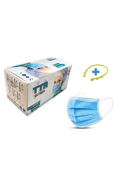 ttr ultrasonik 3 katli telli steril maske 50 li turkuaz fiyati yorumlari trendyol