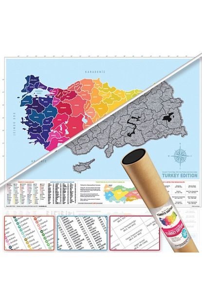 Gkmn Toys Kazinilabilir Turkiye Haritasi Scratch Map 50 70 Cm Fiyati Yorumlari Trendyol
