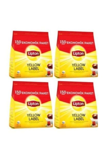 Lipton Yellow Label Demlik Poset Cay 4 X 150 600 Adet Trendyol