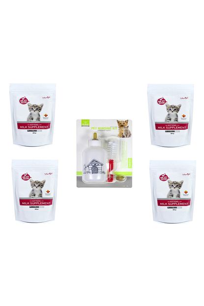 Maxisol Yavru Kedi Sut Tozu 4 Adet Nunbell Emzirme Biberonu Trendyol