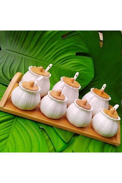 bambu porselen baharat seti
