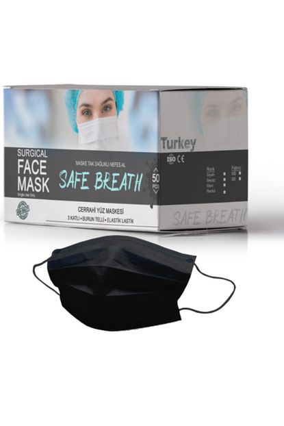 Safe Breath Full Ultrasonik Cerrahi Medikal Maske 3 Katli Burun Telli 50 Adet Trendyol