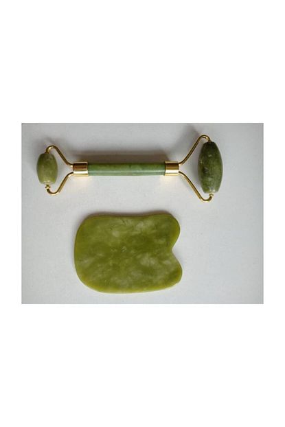Lovelybird Jade Roller Ve Gua Sha 100 Orijinal Yesim Tasi Yuz Masaj Rulosu Trendyol