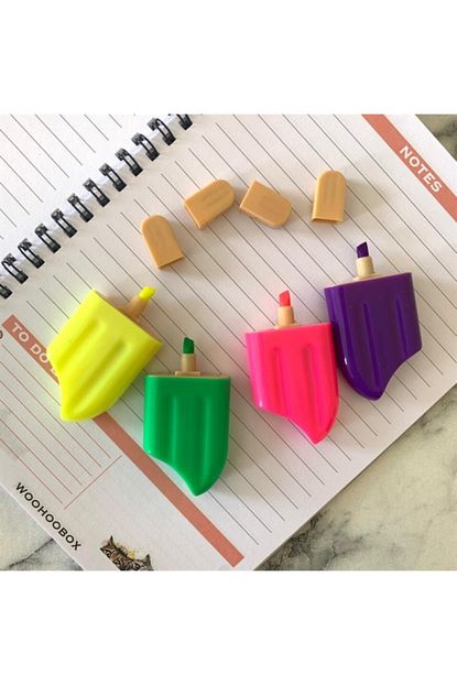 Behappycraft By Woohoobox Neon Dondurma 4 Lu Fosforlu Kalem Seti Trendyol