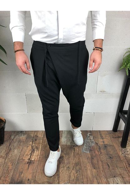 2y Premium Erkek Siyah Dokuma Spor Salvar Trendyol