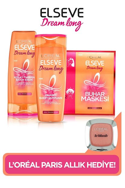 Elseve Dream Long Onarici Bakim Sampuani Onarici Sac Bakim Kremi Buhar Maskesi Le Blush 145 6005237829324 Trendyol