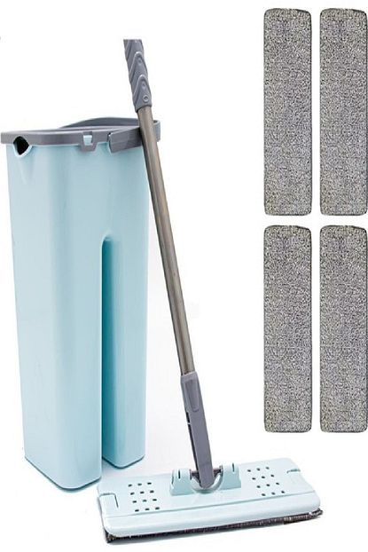 Ikrahome Zambak Tablet Mop Pratik Temizlik Seti Mavi 4 Yedek Mop Trendyol