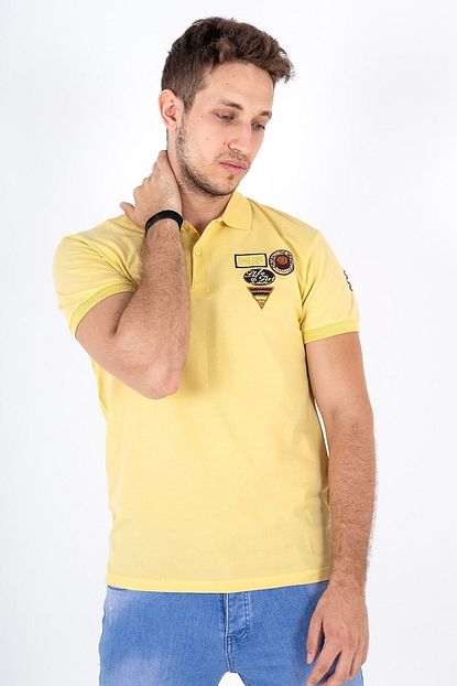 My Life Erkek Sari Polo Yaka Armali Tisort Rbl2565 Trendyol