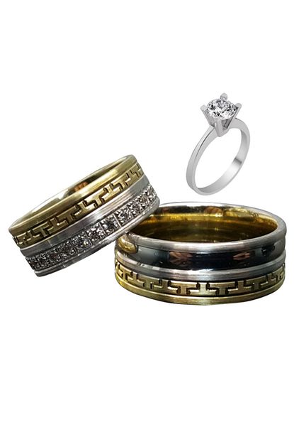Dzgsilver Tasli Gumus Cift Alyans Yuzuk Tek Tas Hediyeli 925 Ayar Dn5054 Trendyol