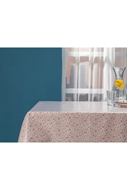 English Home Liberty Pvc Dikdortgen Masa Ortusu 200x140 Cm Krem Pembe Trendyol