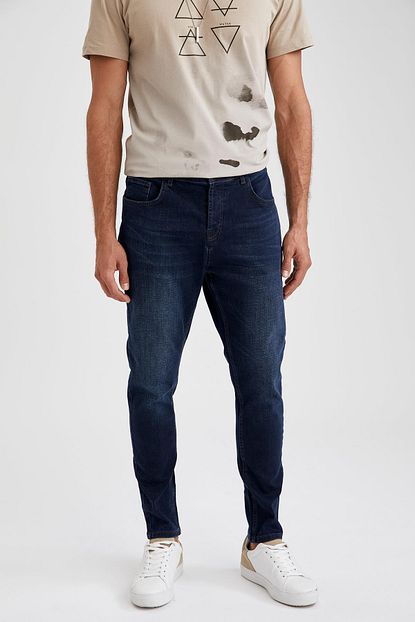 Defacto Erkek Mavi Carrot Fit Jean Pantolon Trendyol