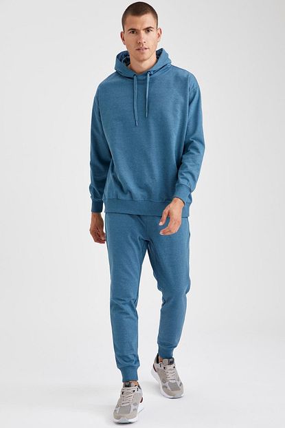 Defacto Erkek Petrol Mavi Slim Fit Jogger Esofman Alti Trendyol
