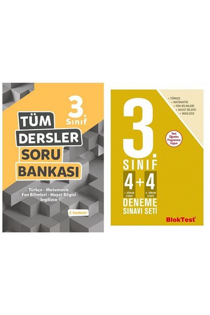 Tudem Yayinevi 3 Sinif Tum Dersler Soru Bankasi Tudem Bloktest Deneme Sinavi Trendyol