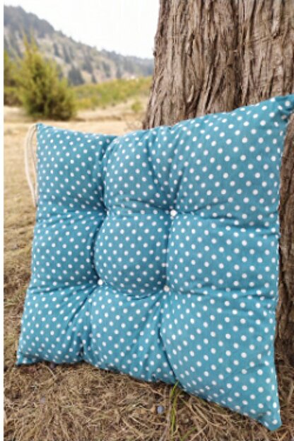 ihtiyac limani koltuk minderi sandalye minderi mavi puantiyeli dolgulu minder fiyati yorumlari trendyol