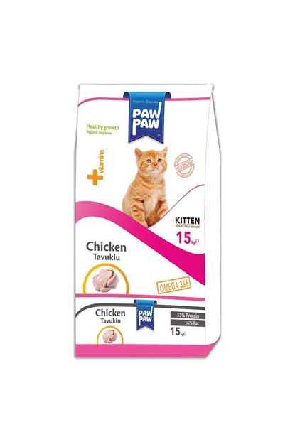 Mefu Paw Paw Kitten Tavuk Etli Yavru Kedi Mamasi 15 Kg Trendyol