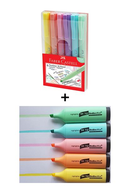 Inn Design Pack Faber Castell Ve Scrikss 11 Renk Fosforlu Kalem Seti Trendyol