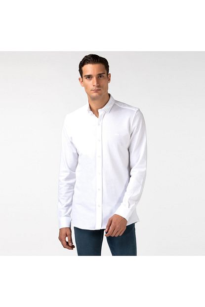 Lacoste Erkek Slim Fit Beyaz Gomlek Trendyol