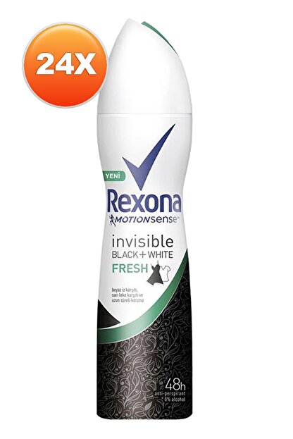Rexona Invisible Black White Fresh 48h Kadin Deodorant 150 Ml Yirmidortlu Set Trendyol Bayan sprey seftali ve limon otu 150 ml. rexona invisible black white fresh 48h kadin deodorant 150 ml yirmidortlu set trendyol