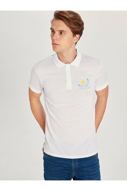 Lc Waikiki Erkek Beyaz Polo Yaka Tisort Trendyol