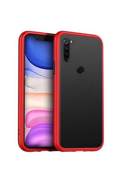 Mobilkilif Xiaomi Redmi Note 8 Kirmizi Kenarlari Renkli Silikon Arkasi Mat Seffaf Fri Kapak Trendyol