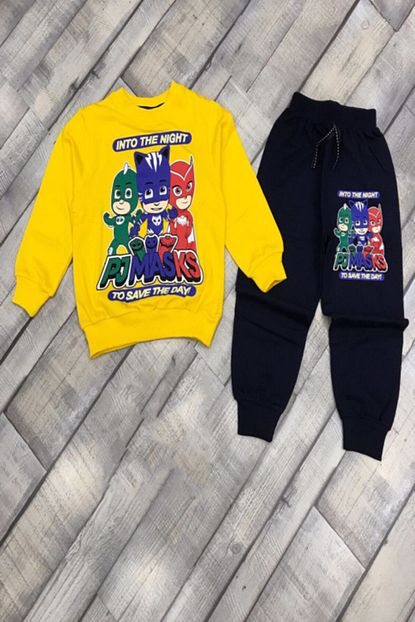 Hiemkids Bahar Mevsimine Uygun Erkek Cocuk Pjmask Baskili Esofman Takimi Trendyol