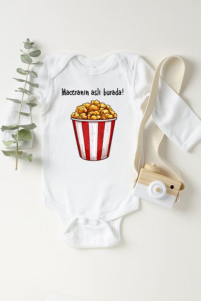 happy onesie co unisex bebek beyaz popcorn citcitli body fiyati yorumlari trendyol