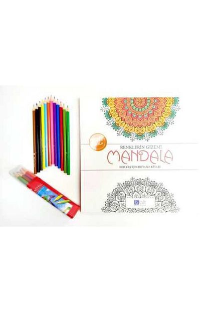 Bulut Egitim Ve Kultur Yayinlari Mandala Renklerin Gizemi Faber Castell 12 Renk Ucgen Kuru Boya Trendyol