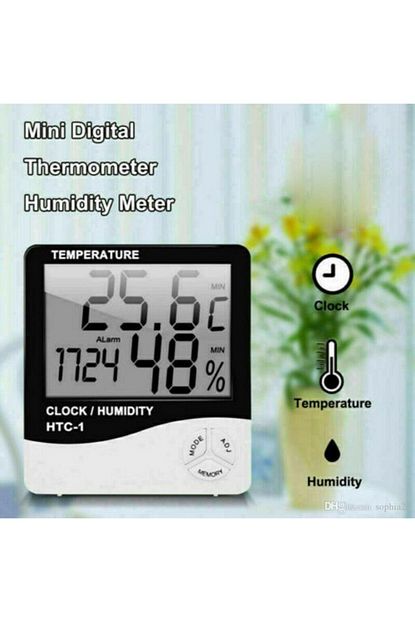 clock htc 2 dijital nem ve sicaklik olcer saat