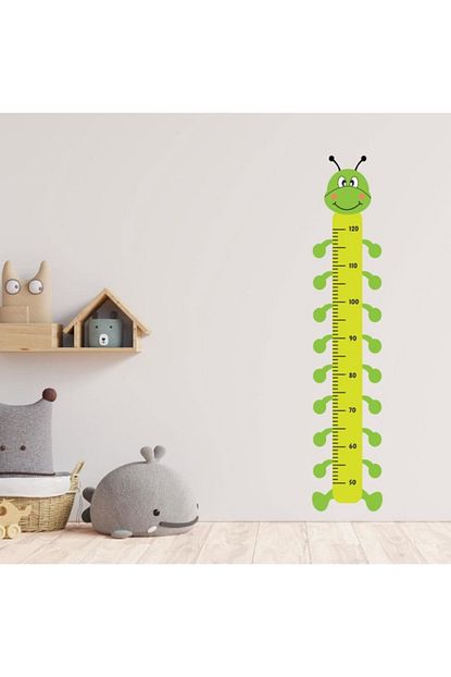 Dijitalya Sevimli Tirtil Boy Olcer Cocuk Odasi Duvar Sticker 1 20 Cm Trendyol