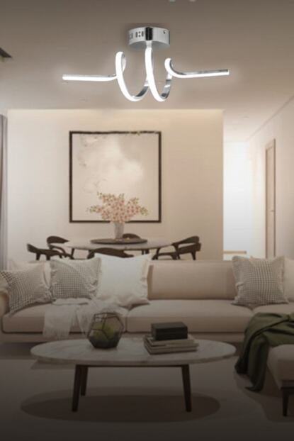luna lighting led avize ledli sarkit krom luxury modern plafonyer fiyati yorumlari trendyol