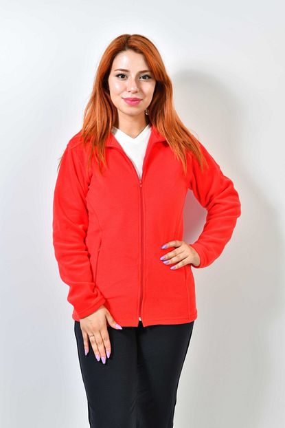 Silverlife Kadin Kirmizi Polar Ceket Trendyol