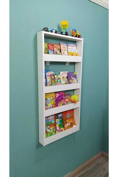 Emdief Home Cocuk Odasi Egitici Montessori Kitaplik 4 Rafli Bebek Odasi Kitap Trendyol