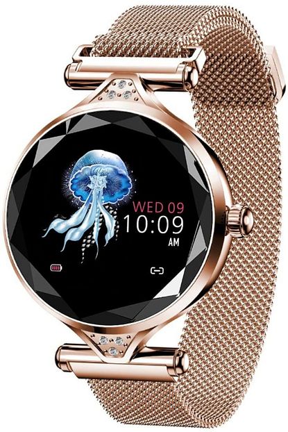 Zhuse Smart Watch Bayan Akilli Saat Nabiz Olcer Uyku Ve Spor Faaliyetleri Gold Renk H1 Gold Trendyol
