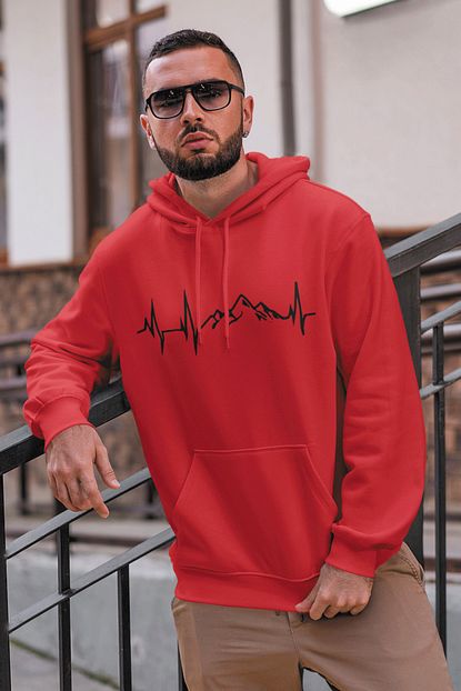Step Moda Erkek Kirmizi Kapsonlu Sweatshirt Hoodie Trendyol