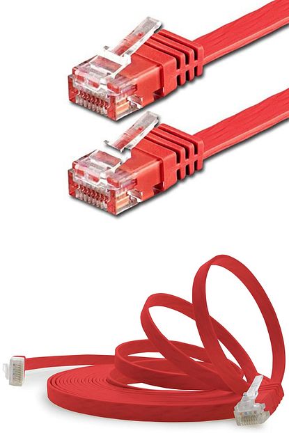 Pacific Kirmizi Cat6 Yassi Ethernet Network Kablosu 1 M Trendyol