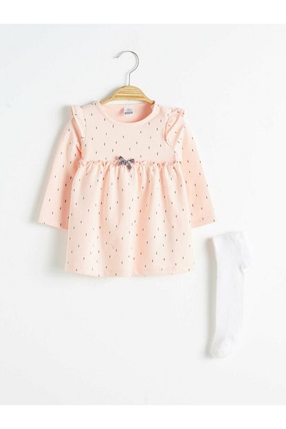 Lc Waikiki Kiz Cocuk Pembe Baskili Lt4 Elbise Trendyol