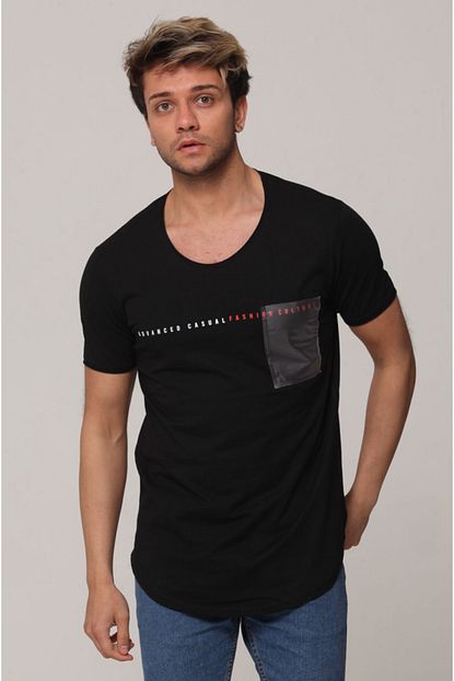 Tarz Cool Erkek Siyah Baskili T Shirt Trendyol
